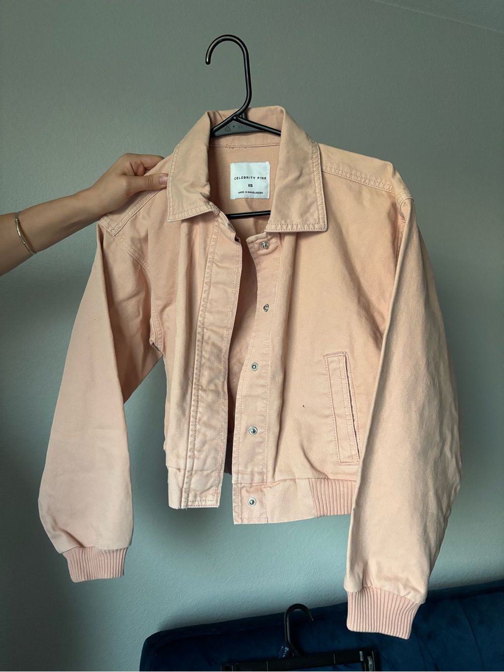 Celebrity Pink Blush Pink Bomber Jacket